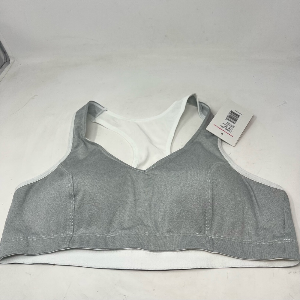 Moving Comfort Vixen Sports Bra Sterling Heather L A/B NWT